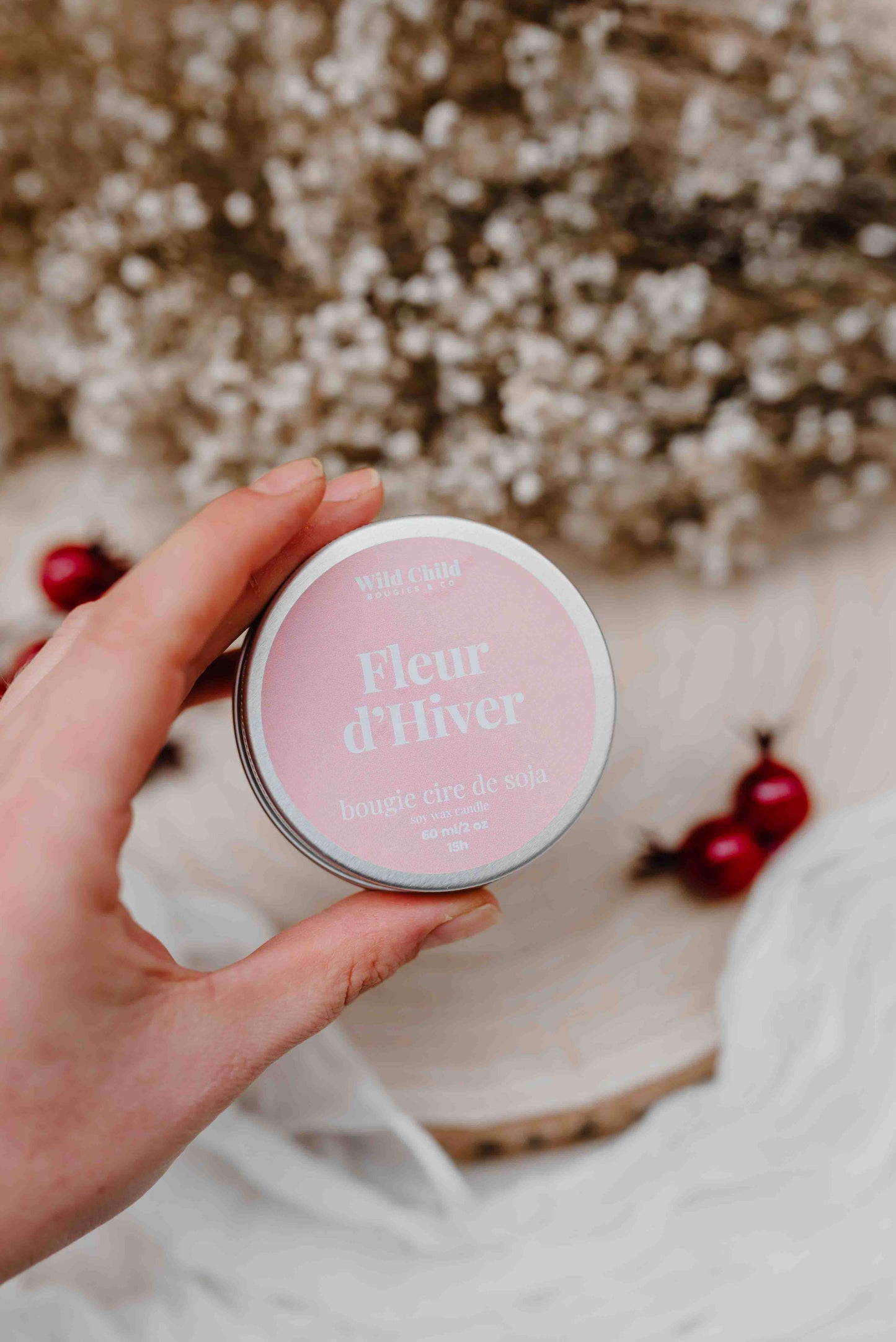 MINI BOUGIE FLEUR D'HIVER