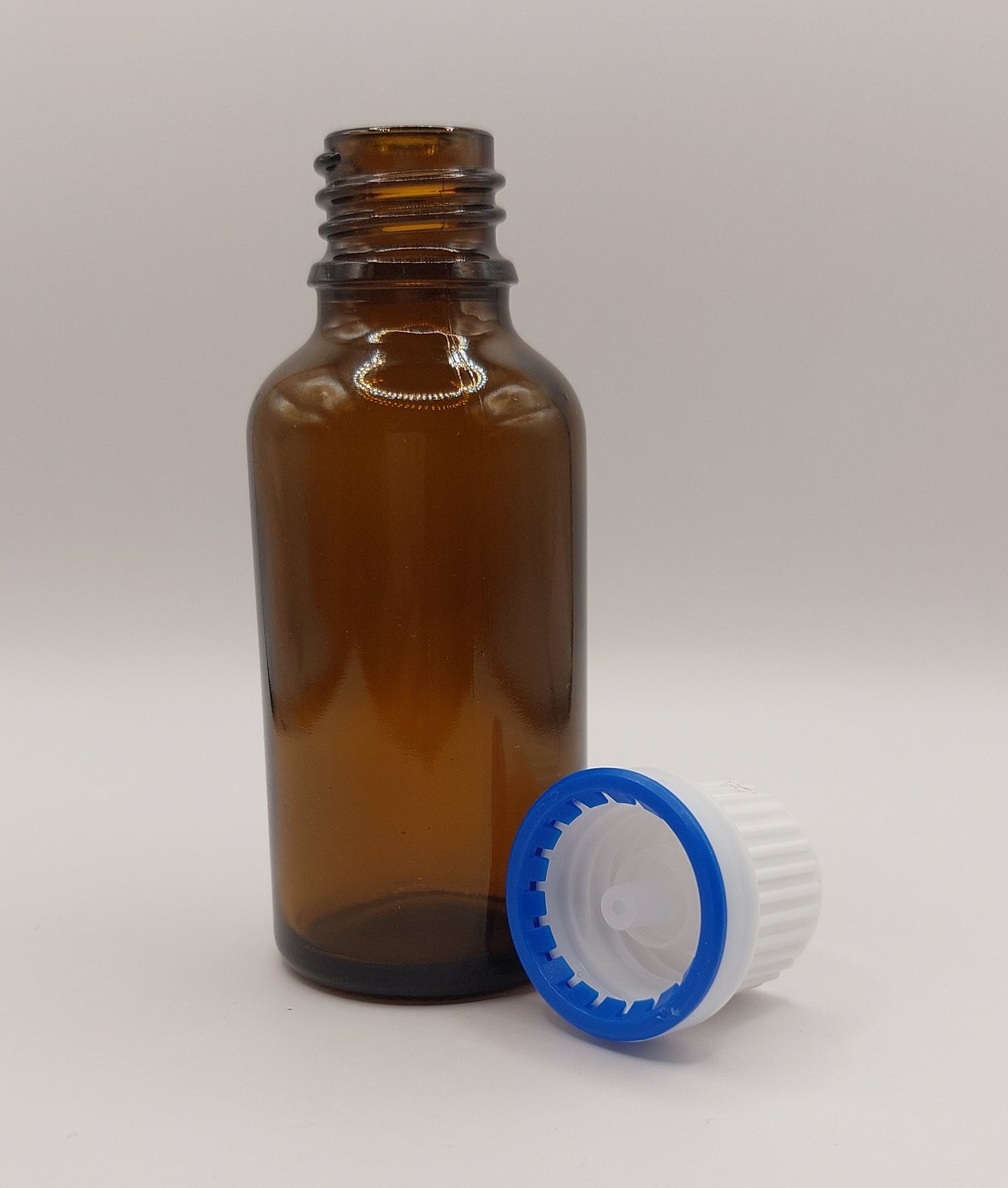 FLACON VERRE BRUN 30ML + COMPTE-GOUTTES