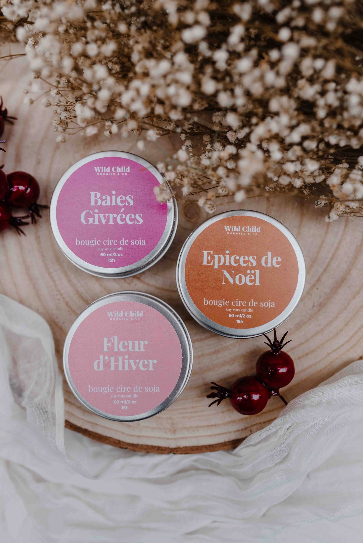 MINI BOUGIE FLEUR D'HIVER