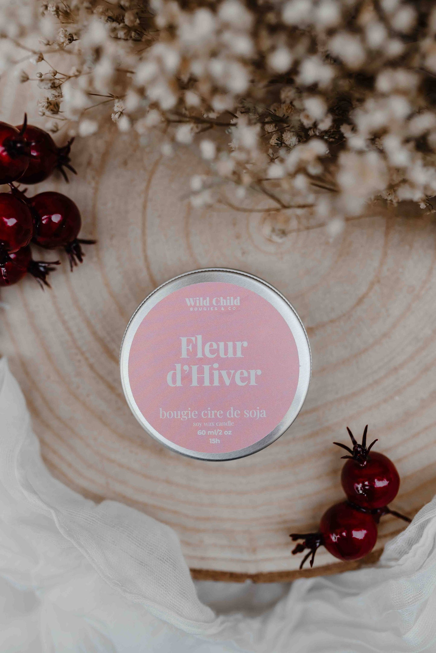 MINI BOUGIE FLEUR D'HIVER