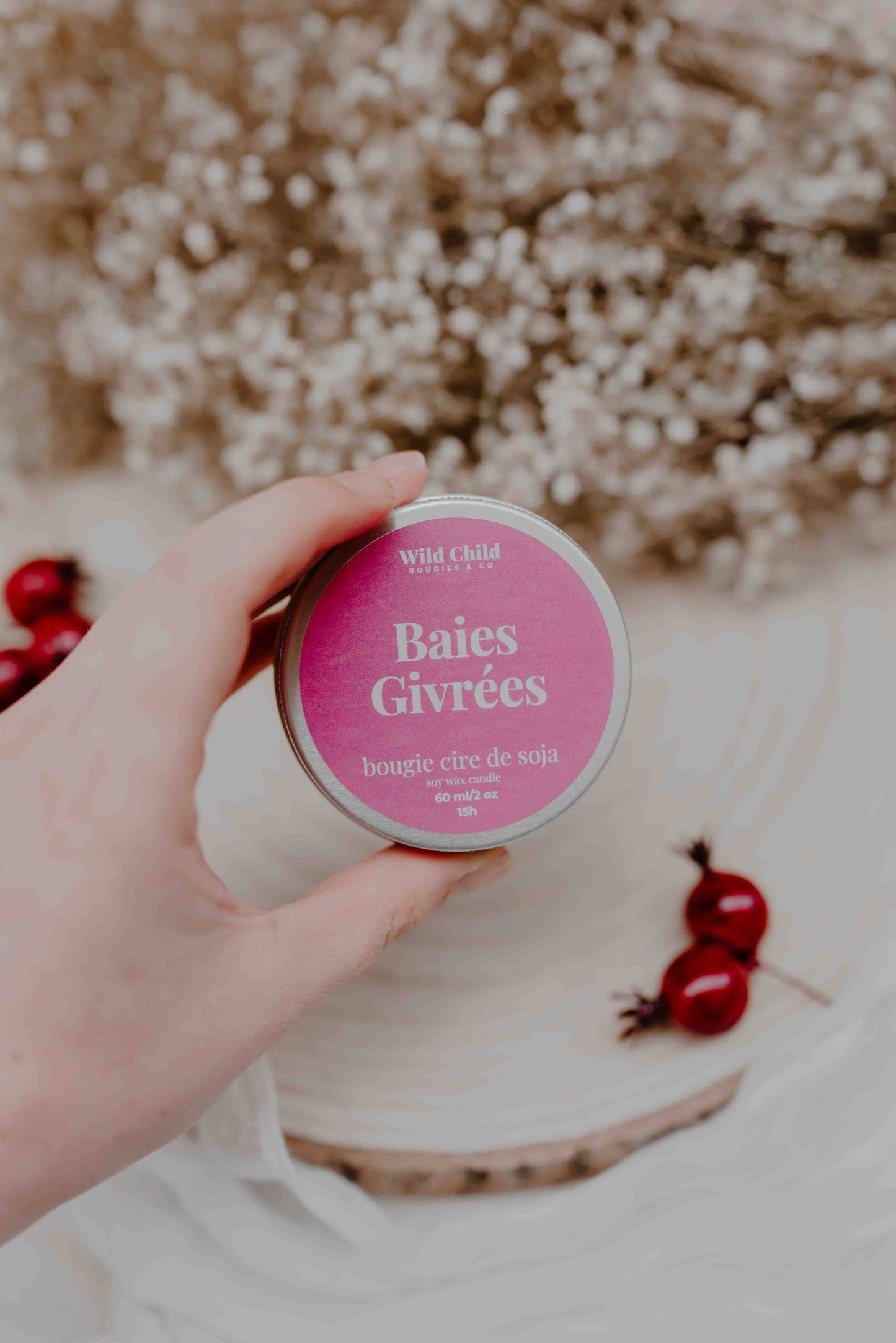 MINI BOUGIE BAIES GIVREES