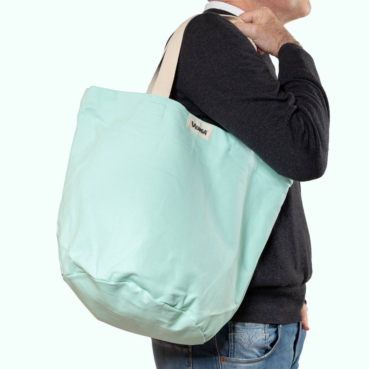 SAC CABAS EN COTON BIO - 3 COLORIS ETE