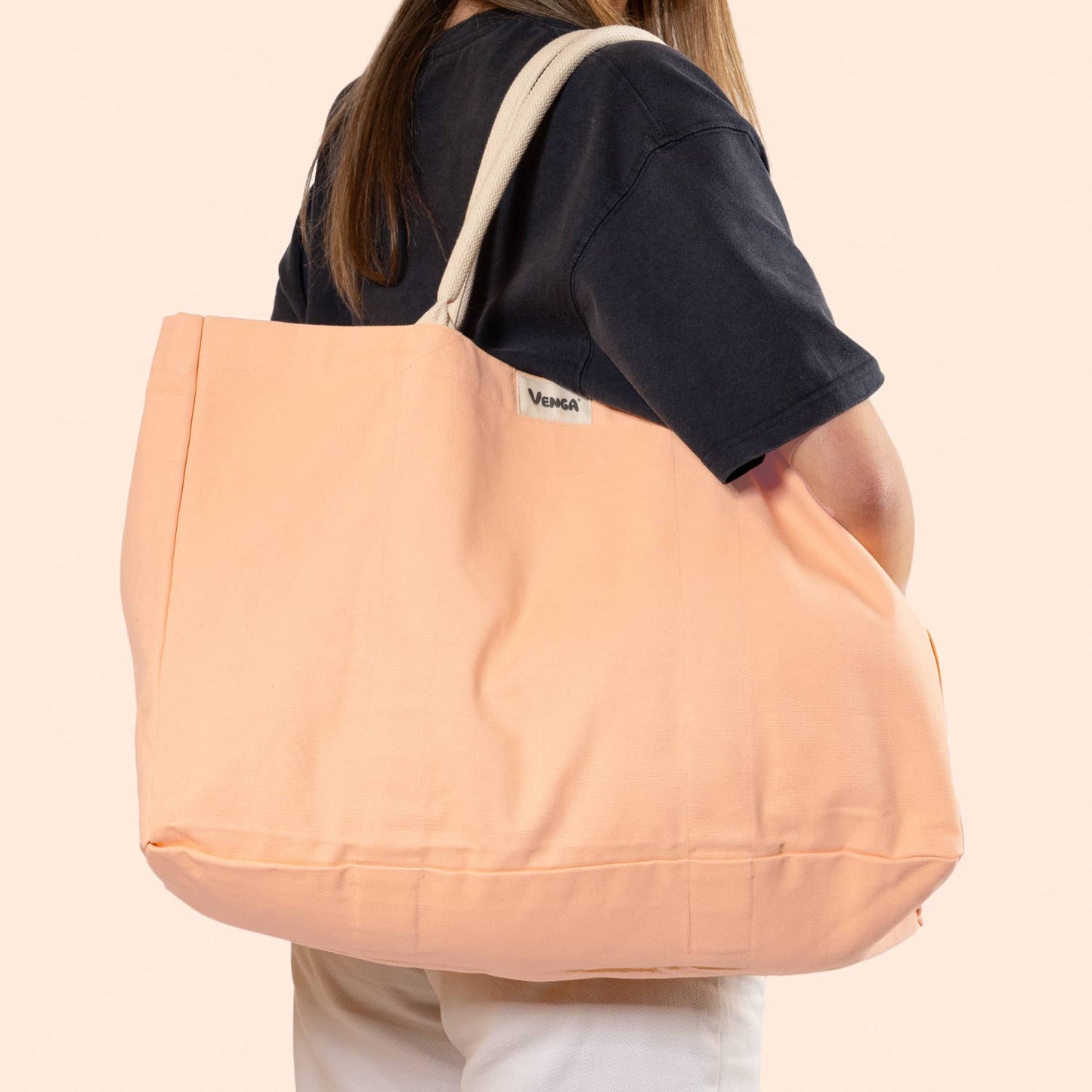 SAC CABAS EN COTON BIO - 3 COLORIS ETE