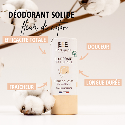 DEODORANT SOLIDE FLEUR DE COTON SANS BICARBONATE SANS HE